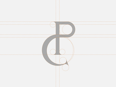 PC Serif Monogram Line Guide alphabet brand logo branding c logo design logo graphic design lettermark logo logo logo design logo designer logo inspiration logo mark logodesign logos monogram logo p logo pc logo serif