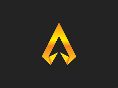 Golden A Lettermark Logo