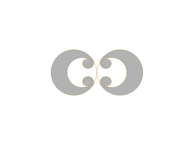 CC Monogram Logo Gridlines