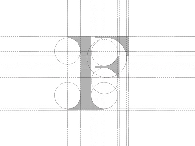 F Serif Lettermark Logo Grid