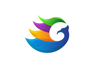 G Colorful Phoenix Logo