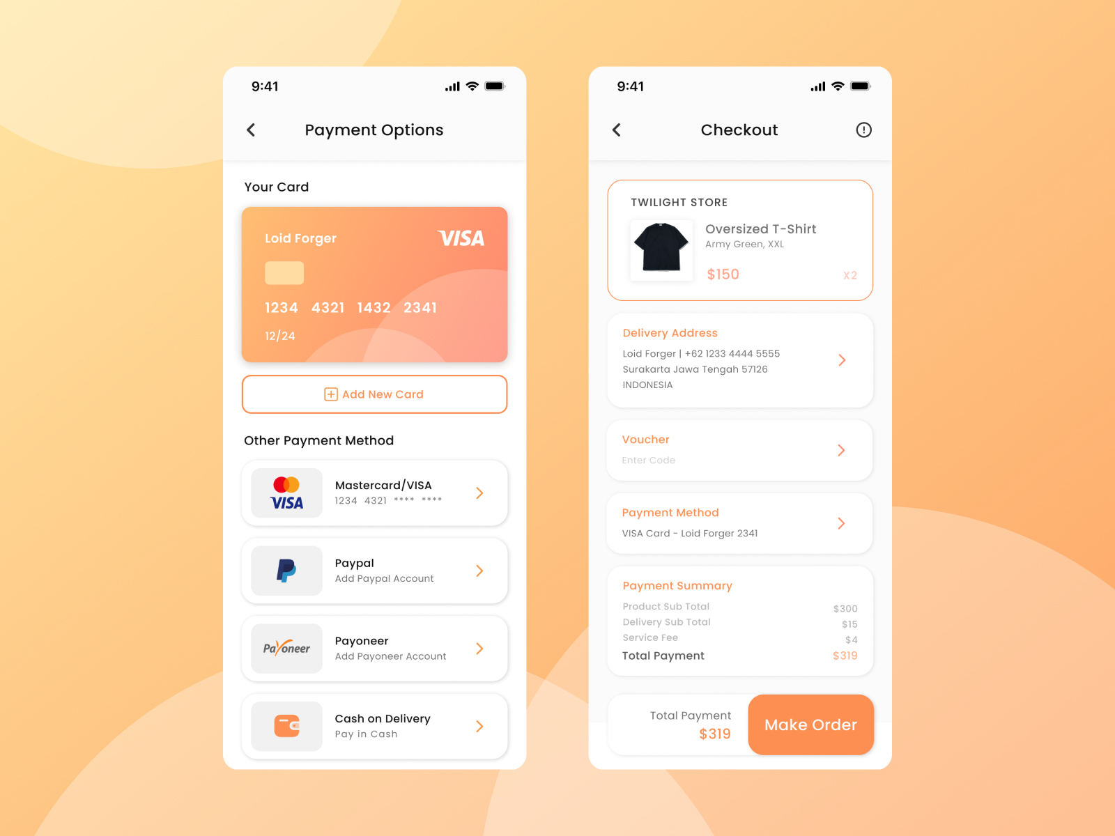 Daily UI 002 | Card Checkout Pages by Heri Setiyawan on Dribbble