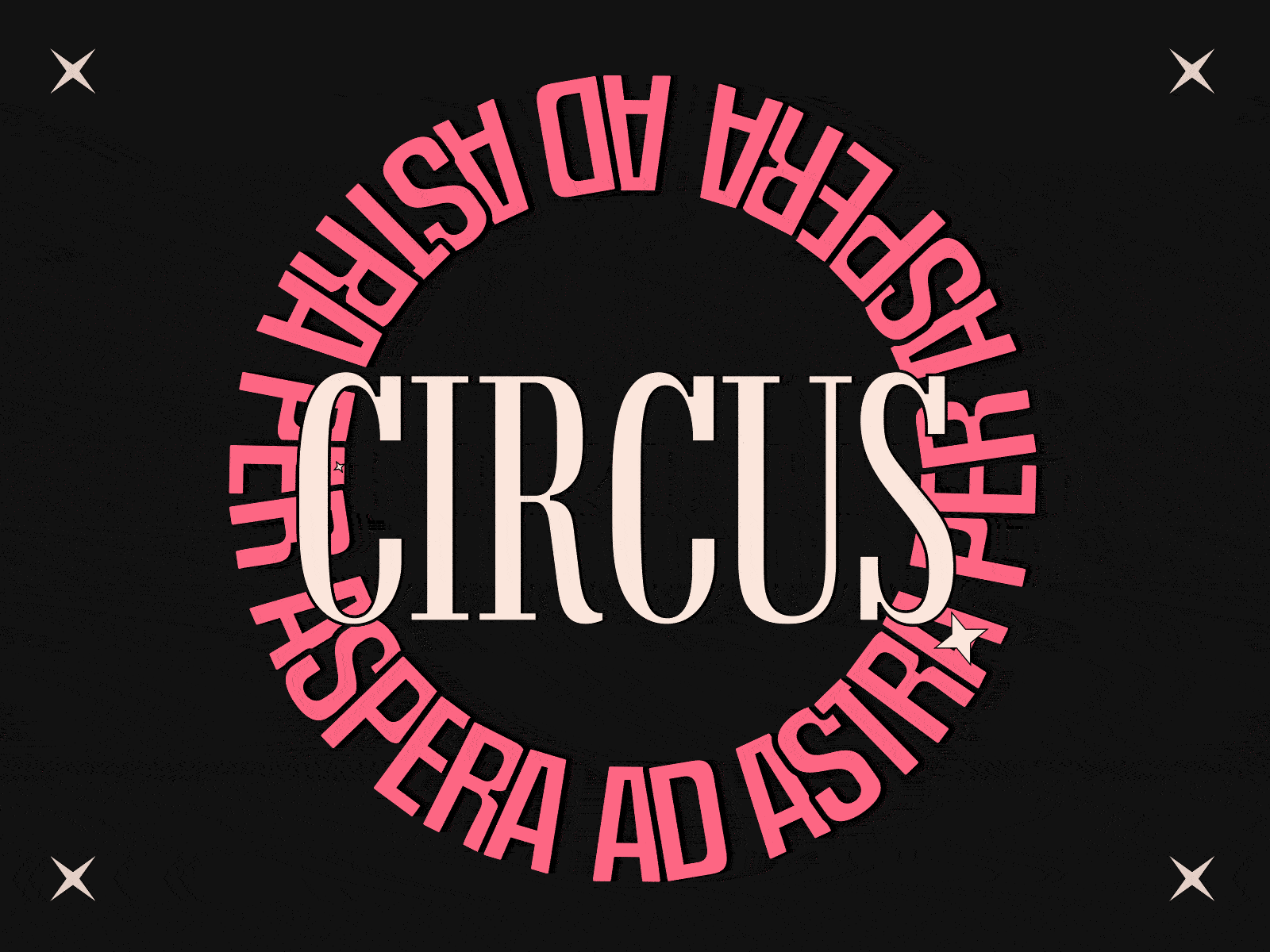 Circus animated typography animation circus motion graphics pink typography