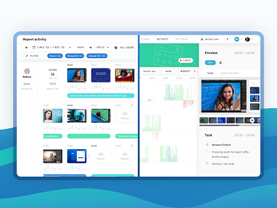 Tahometer - time-tracking app for teams analytics app productivity project management redesign report responsive tracking ui ux