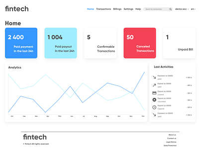 Fintech Dashboard dashboard dashboard ui minimal minimalist ui ux web webdesign
