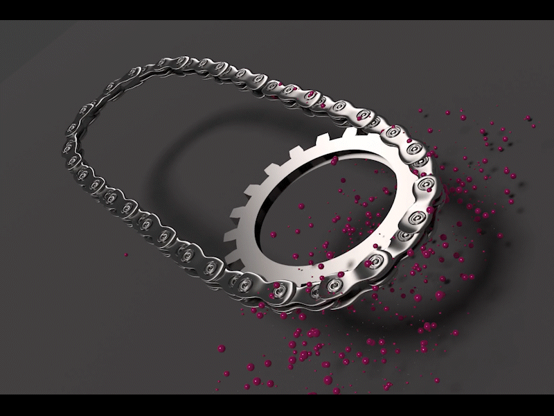 Bike Chain 3d animated gif animation bicycle blender chain motion graphics particles