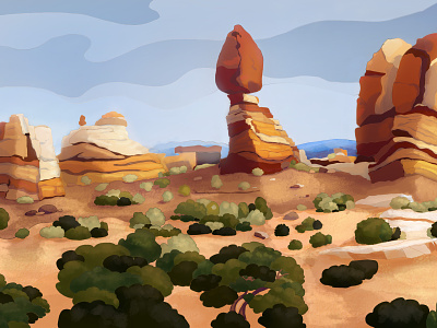 Desert2 desert illustration landscape rocks