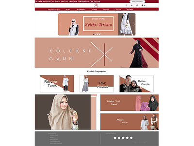 Desain Tampilan Awal E-Commerce adobe xd design ecommerce ecommerce website design ui design ui designs web design webshop