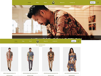 Redesign Landing Page Batik Semar adobe photoshop adobe photoshop cc design ecommerce ecommerce design ecommerce website design ui ui design ux design webshop