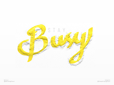 STAY BUSY | TYPOGRAPHY design graphic design hand lettering hand lettering art illustration lettering lettering art lettering artist typography typography art typography design vector