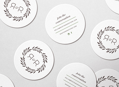 Root & Restore — business cards business cards logo design monogram round self care typography wellness wreath