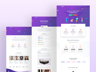 Sleep Advisor Webiste Design 2019 clean color design gradient page site ui ux web