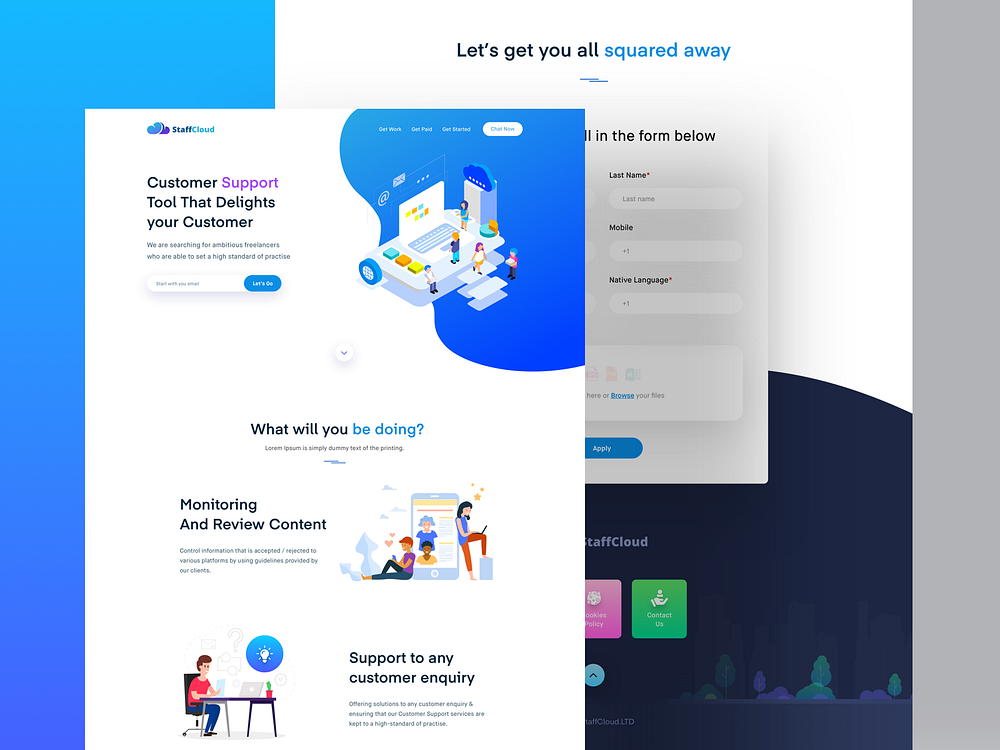 StaffCloud Website Design by Daniel Barr on Dribbble
