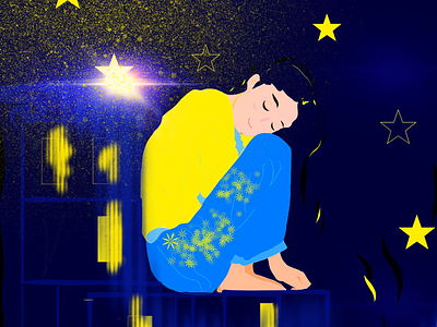 Dreamy character characterdesign dreamer dreaming dribbble girl illustration