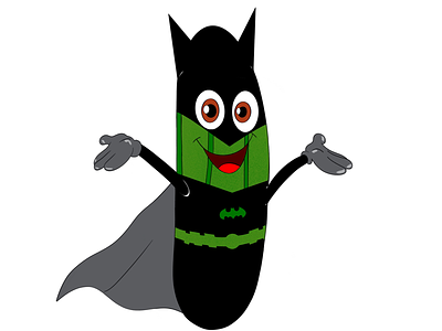 Superhero cucumber character characterdesign cucumber dailyart digitalart graphicdesign illustration procreate procreateart vegetable
