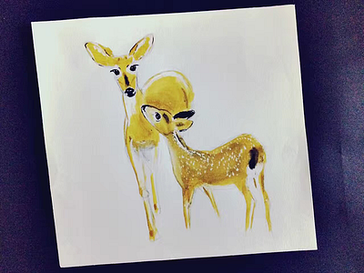 watercolor_deers watercolor