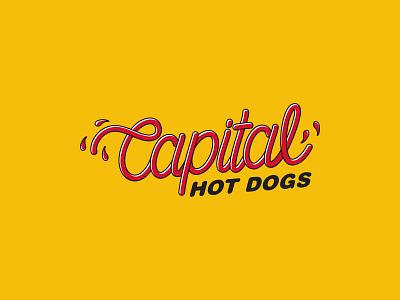 Capital Hot Dogs branding hotdog illustrator lettering type vector vector artwork