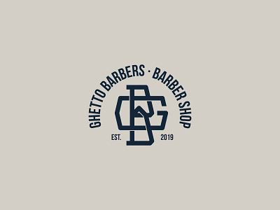 Ghetto Barbers logo barbershop branding logo vector artwork