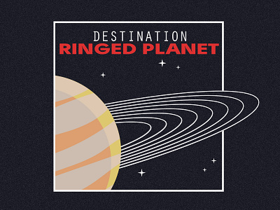 Destination - Ringed planet Patch badge illustration illustrator patch vector vector artwork
