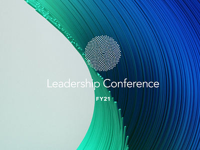 Intuit Leadership Conference event visual identity 3d branding design iconography typography