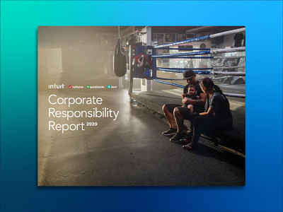 Intuit 2020 Corporate Responsibility Report Design annual report branding design visual design