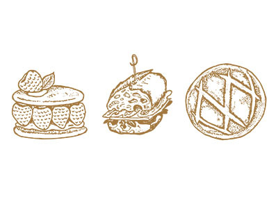 Bakery Icons bakery café icons illustration