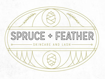 Spruce & Feather logo barnding feather identity identity design illustration logo design spruce