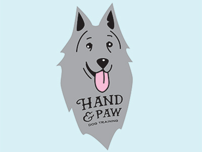 Hand & Paw v.2 branding dog dog trainer lettering logo logotype