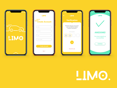 Limo carpooling app Mockup