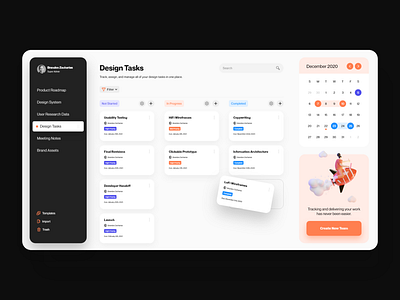 Workflo Dashboard 3d app dashboard desktop illustration product product design task management app task manager ui ui ux ui design ux ux design visual design