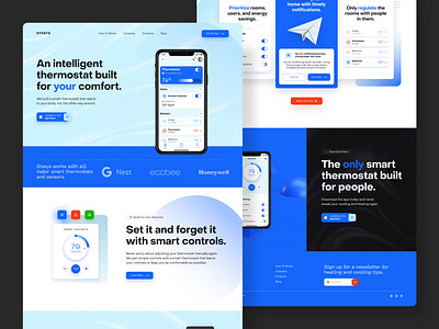 Stasys App app desktop mobile smarthome smarthome app thermostat thermostat app ui ui design visual design web web design xd