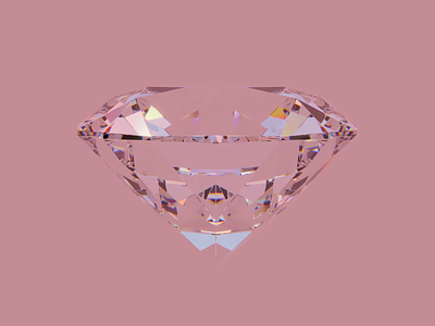 Wedding Diamond 3d animation c4d cinema4d crystal diamond glass illustration love motion design pink redshift visual design web web design wedding
