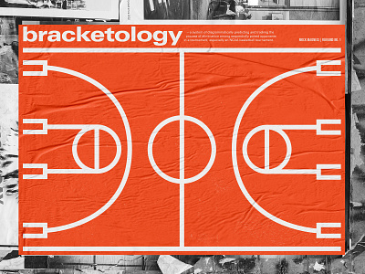 Bracketology Poster basketball contest design illustration march madness minimal mock madness poster print typography underbelly univers