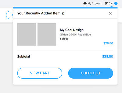 Cart Quick View checkout checkout flow ecommerce interface design shopping cart ui