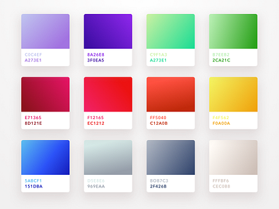 More free gradients by Mike Hagel on Dribbble