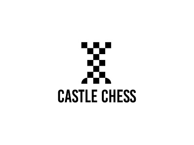 Castle Chess Logo adobe illustrator app application branding castle chess design flat icon illustration illustrator internet logo minimal network sport tech techno