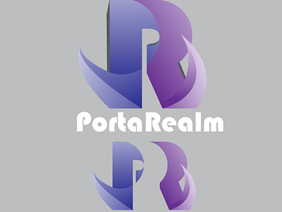 Porta Realm branding design flat icon illustration logo typography