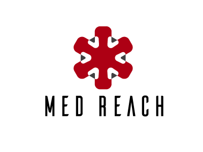 MedReach design flat icon logo medical medical app minimal technology