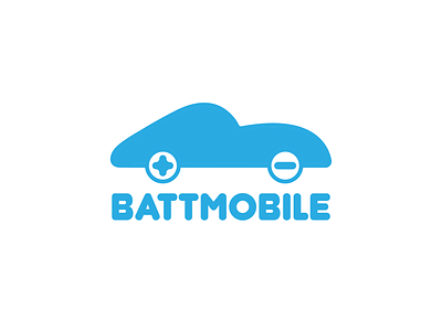 Battmobile app branding design flat icon illustration logo minimal typography