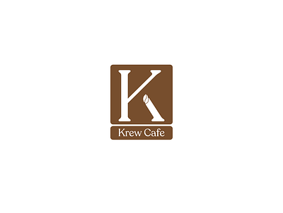 Krew Cafe Logo branding cafe cafe logo coffee restaurant coffee shop design flat icon illustration logo minimal typography