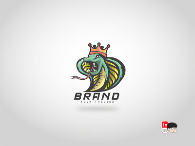King cobra logo adobeillustrator branding cobra design designer illustration king logo logo 2d snake