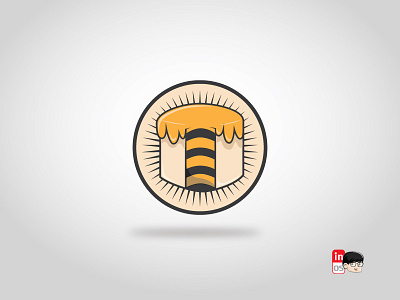 Bee cake logo adobeillustrator bee bee logo branding cake design designer esport esportlogo illustration logo logo 2d logo for sale logos logos idea