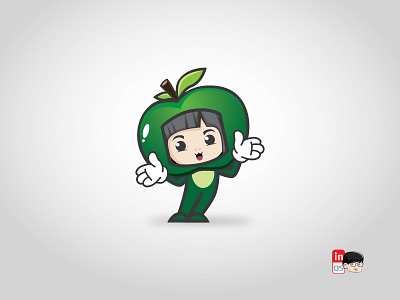 Apple Kid Mascot