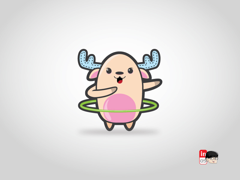 Happy Dear logo for sale dear animal mascot vector ui ux icon brand logos idea logos logo 2d logo illustration designer design branding adobeillustrator
