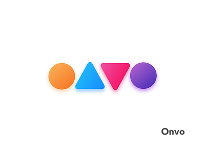 Onvo logo color colourful design graphic logo playful
