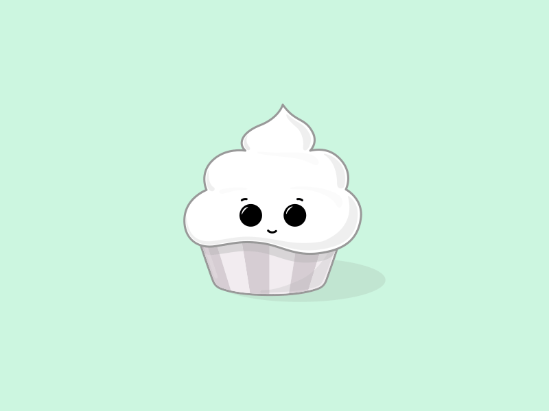 Cupcake after effects animated gif animation candle character cupcake food illustration illustrator