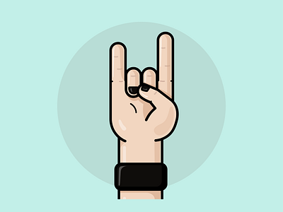 Rock Hand hand illustration illustrator rock vector