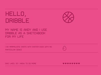 Hello there debut hello hello dribble pink ui ux