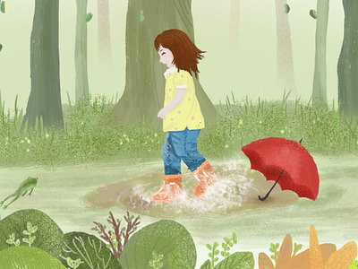 Raining Forest design illustration