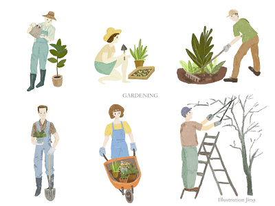 Gardening app design flat icon illustration illustrator ui ux website